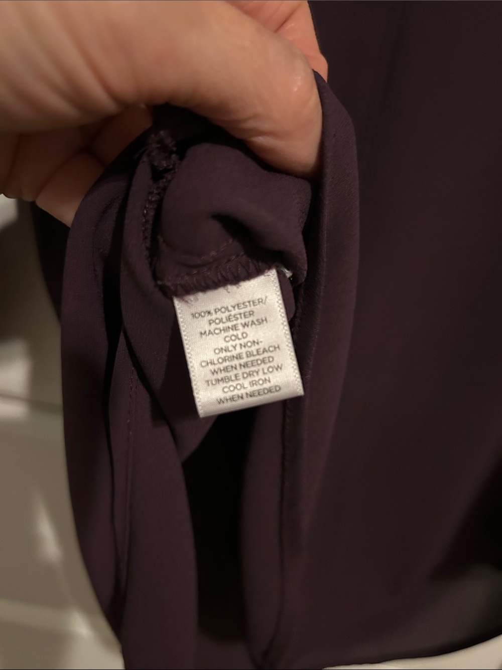 LOFT Deep Plum Long (Roll) Sleeve Boat Neck Tunic Blouse - Picture 5 of 5